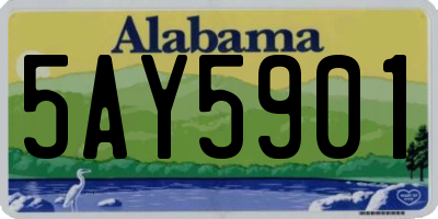 AL license plate 5AY5901