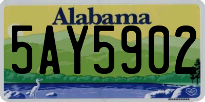 AL license plate 5AY5902