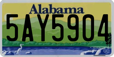 AL license plate 5AY5904