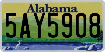 AL license plate 5AY5908