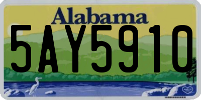 AL license plate 5AY5910