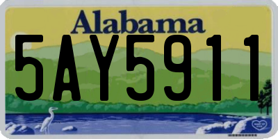 AL license plate 5AY5911