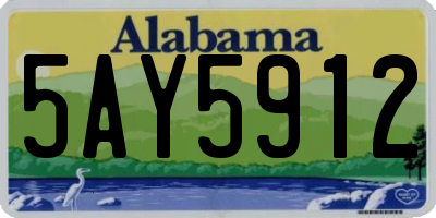 AL license plate 5AY5912
