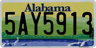 AL license plate 5AY5913