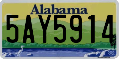 AL license plate 5AY5914