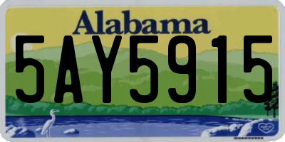 AL license plate 5AY5915
