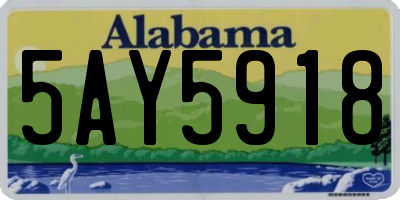 AL license plate 5AY5918