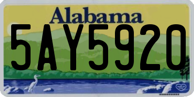 AL license plate 5AY5920
