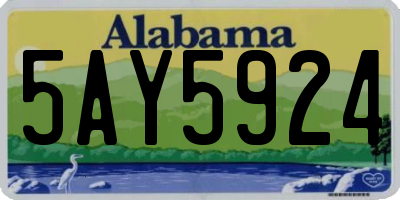 AL license plate 5AY5924