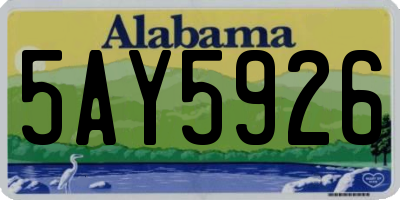 AL license plate 5AY5926