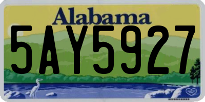 AL license plate 5AY5927