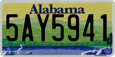 AL license plate 5AY5941