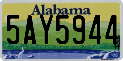 AL license plate 5AY5944
