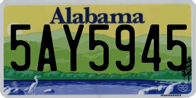 AL license plate 5AY5945