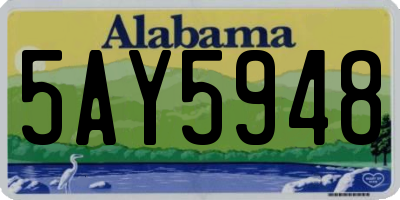 AL license plate 5AY5948