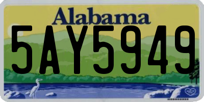 AL license plate 5AY5949
