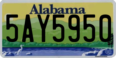 AL license plate 5AY5950