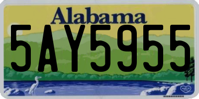AL license plate 5AY5955