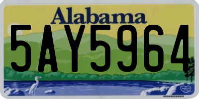 AL license plate 5AY5964