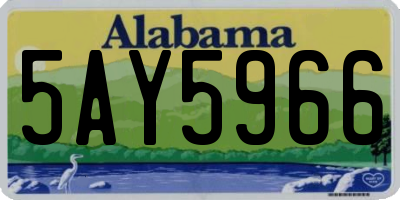 AL license plate 5AY5966