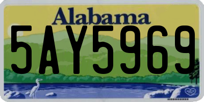 AL license plate 5AY5969