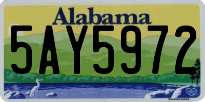 AL license plate 5AY5972