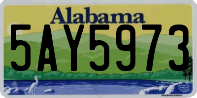 AL license plate 5AY5973