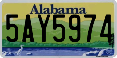 AL license plate 5AY5974