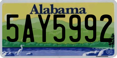 AL license plate 5AY5992