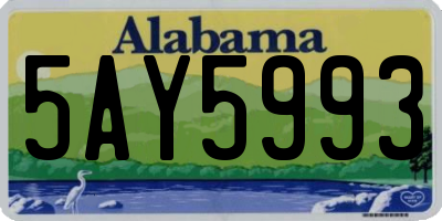 AL license plate 5AY5993