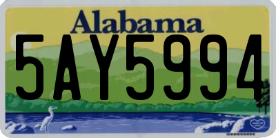 AL license plate 5AY5994
