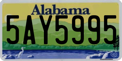 AL license plate 5AY5995
