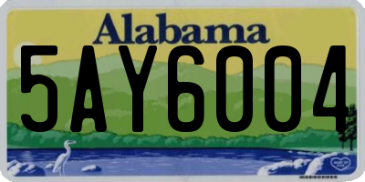 AL license plate 5AY6004