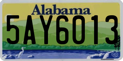 AL license plate 5AY6013