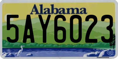 AL license plate 5AY6023