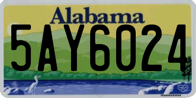 AL license plate 5AY6024