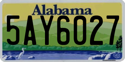 AL license plate 5AY6027