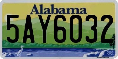 AL license plate 5AY6032