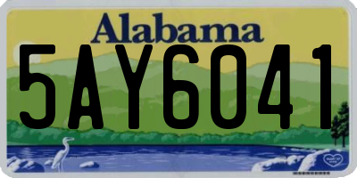 AL license plate 5AY6041