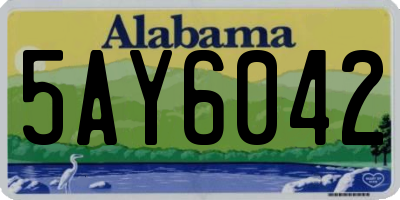 AL license plate 5AY6042