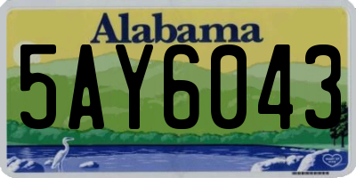 AL license plate 5AY6043