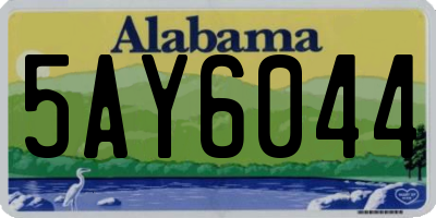 AL license plate 5AY6044