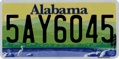 AL license plate 5AY6045