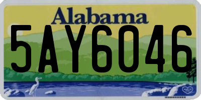 AL license plate 5AY6046