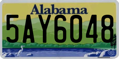 AL license plate 5AY6048
