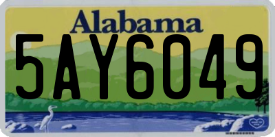 AL license plate 5AY6049
