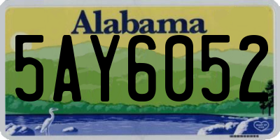 AL license plate 5AY6052