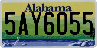 AL license plate 5AY6055