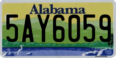 AL license plate 5AY6059