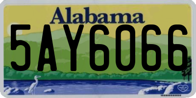 AL license plate 5AY6066